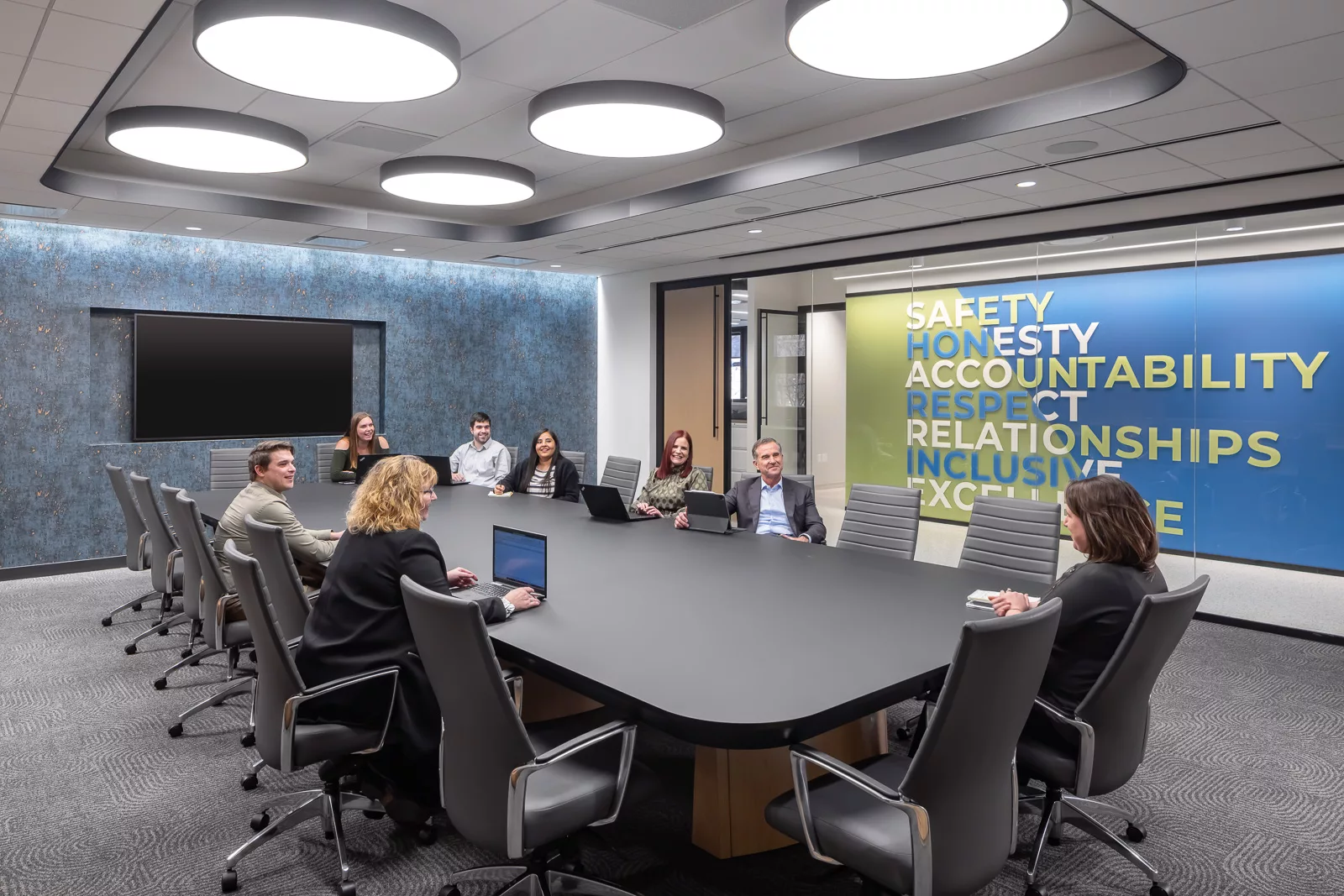 Meeting space at the Heritage-Crystal Clean headquarters