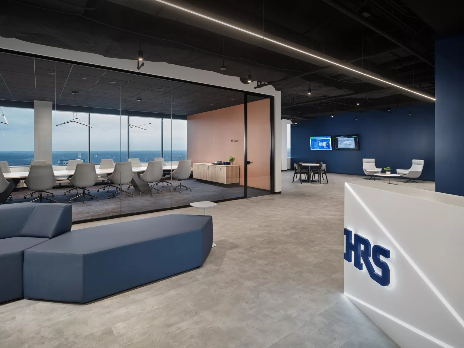 Architectural workplace interior