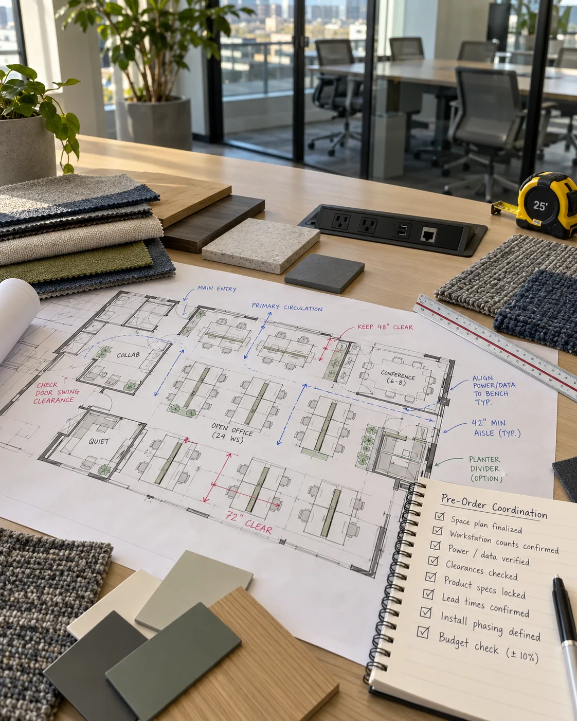 Planning a furniture project before the order